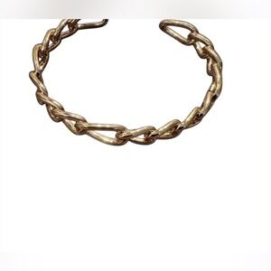 New Saks Fifth Avenue Jordan Road 14K Gold plated open bracelet